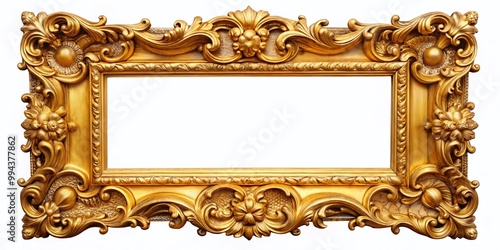 Ornate Victorian Gold Frame for Elegant Displays, Artworks, or Decorative Interior Design Elements