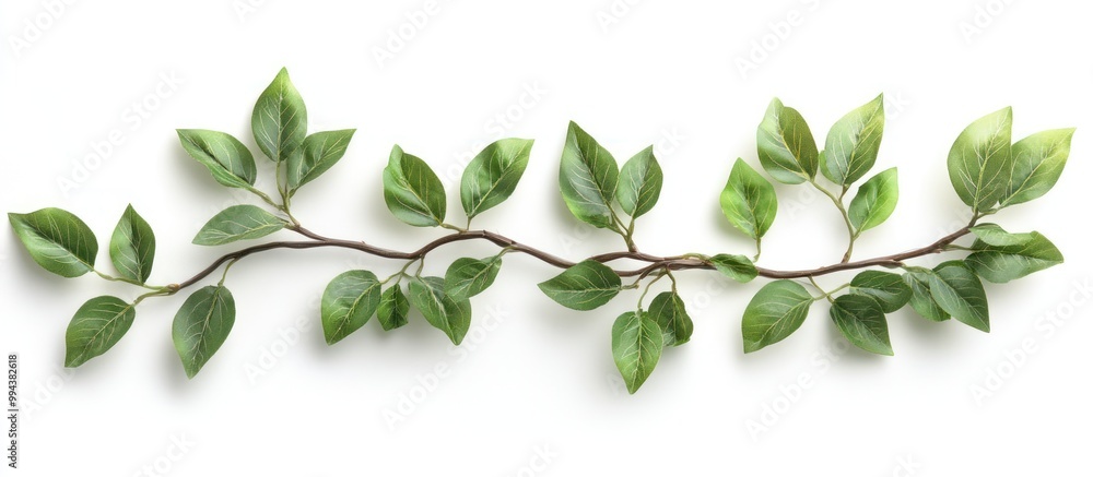 Fototapeta premium Green Branch with Leaves