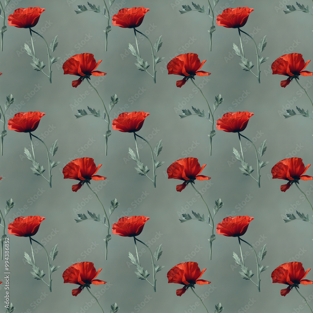 seamless background with poppies seamless background with poppies