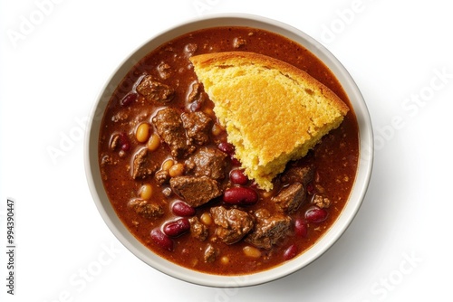 Comforting Beef Chili with Cornbread Side photo