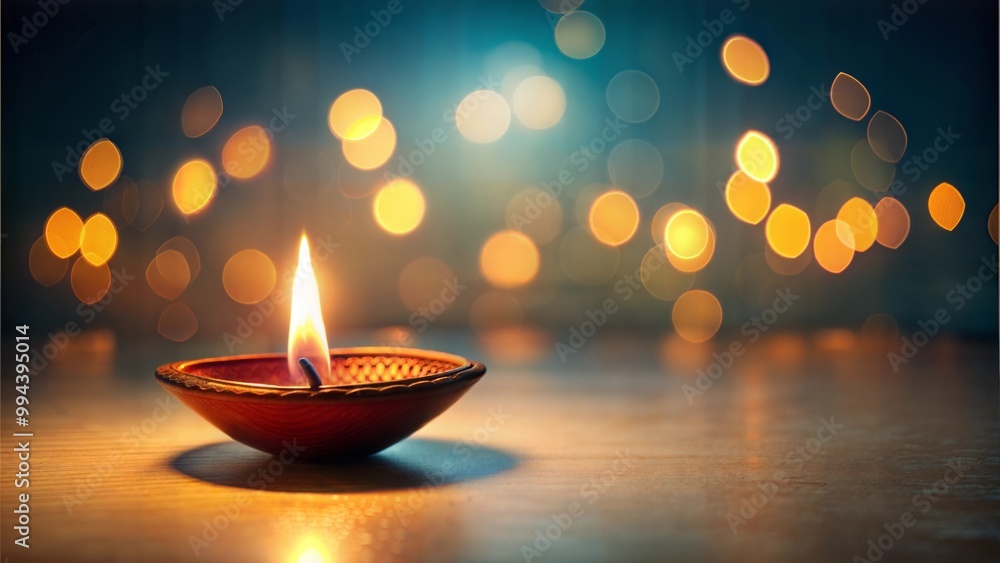 An intricately designed clay diya with a flickering flame, set against a backdrop of soft, colorful bokeh lights, evoking warmth and spirituality. An intricately designed clay diya with a flickering flame, set against a backdrop of soft, colorful bokeh lights, evoking warmth and spirituality.
