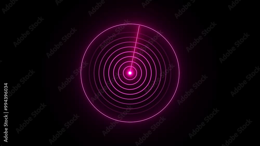 neon radar animation on pink color. radar screen background. neon radar animation on pink color. radar screen background.