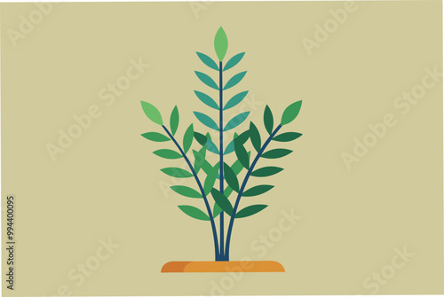 Hornwort plant vector art illustration photo