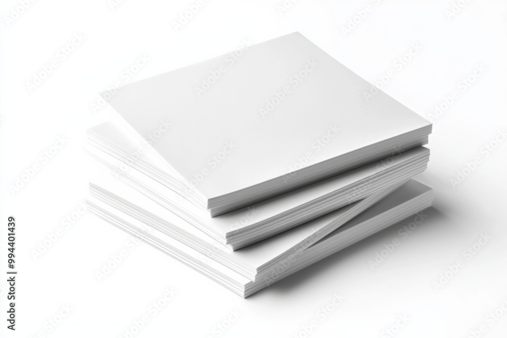 Blank A4 Stacked Paper Mockup isolated created with Generative AI Blank A4 Stacked Paper Mockup isolated created with Generative AI