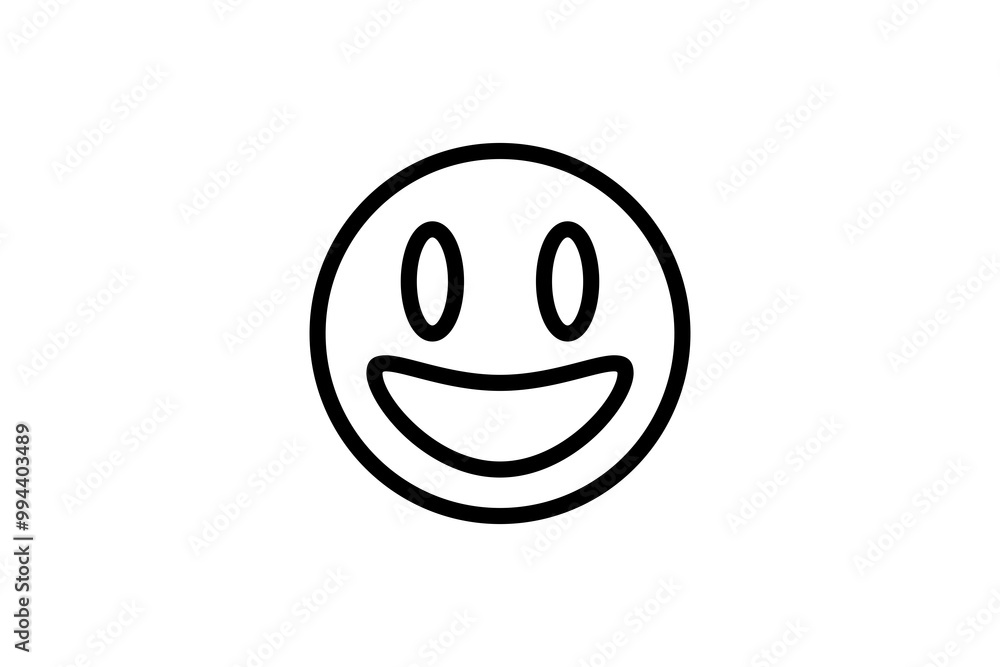 Smiley face emoji in line art. Emoticon icon vector. Smiley face emoji in line art. Emoticon icon vector.