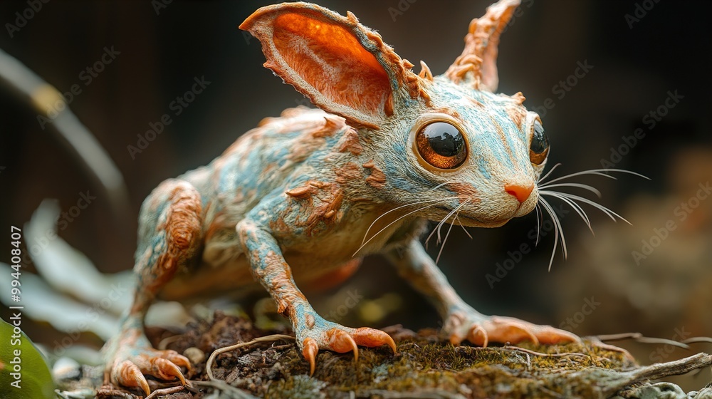 Fantasy Creature with Large Ears and Big Eyes Fantasy Creature with Large Ears and Big Eyes