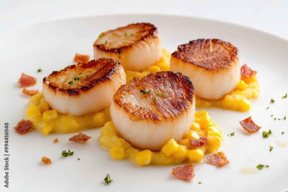 Pan-Seared Scallops with Sweet Pea Puree Pan-Seared Scallops with Sweet Pea Puree