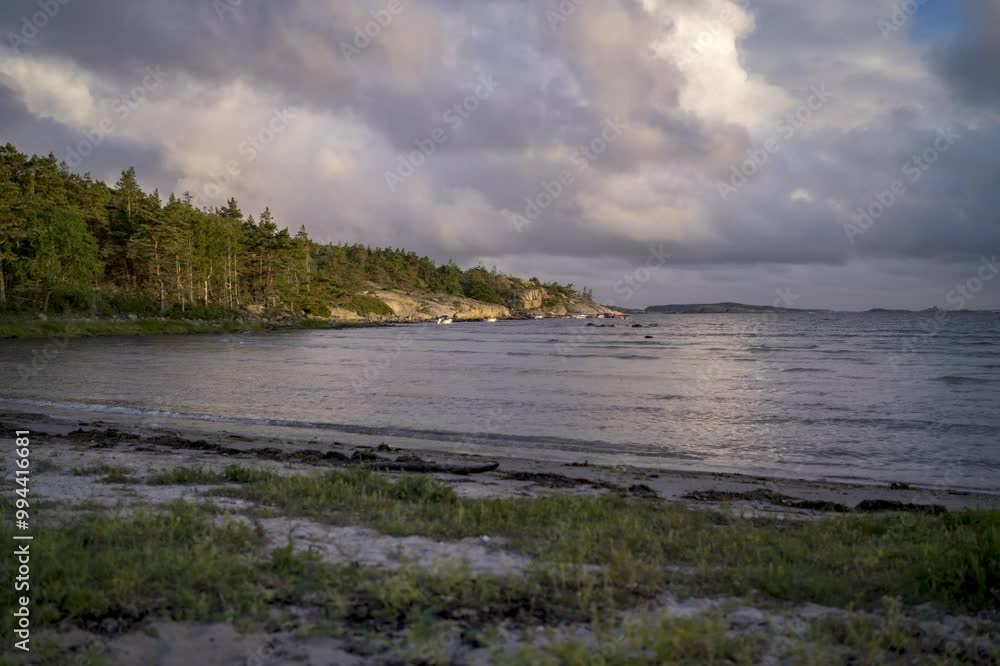 sunset over the sea in sweden sunset over the sea in sweden