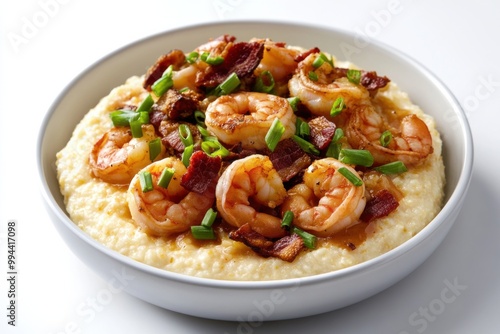 Cheesy Shrimp and Grits with Fresh Herbs