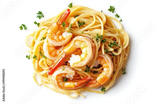 Garlicky Shrimp Scampi with Linguine photo