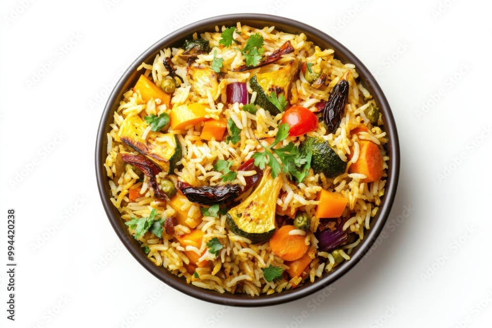 Colorful Vegetarian Biryani: Indian Rice Dish Colorful Vegetarian Biryani: Indian Rice Dish