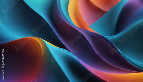 Colorful waves in 3d, dunes in color, geometric waves,background,patterns and abstract art wallpaper photo