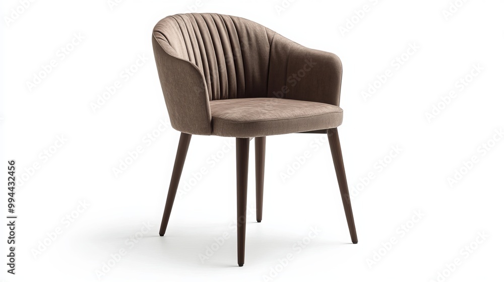 Dining chair photographed from a unique perspective to showcase its design. The chair is isolated against a white background, allowing for clear observation of its features and upholstery. Dining chair photographed from a unique perspective to showcase its design. The chair is isolated against a white background, allowing for clear observation of its features and upholstery.