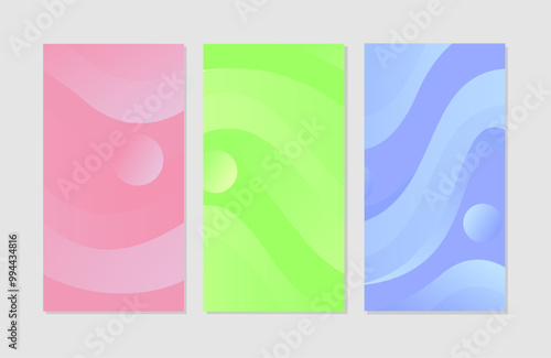set collection background banner template design vector illustration