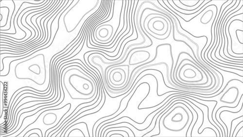 Topography vector background, banner. Imitation of a geographical map, contour lines. Modern design with topographic wavy pattern design.paper texture Imitation of a geographical map shades	
