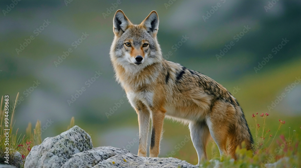 Coyote wildlife portrait in forest setting, beautiful grey predator face closeup, wild canine mammal with orange fur, carnivore animal in nature habitat, adorable canis latrans profile in wilderness Coyote wildlife portrait in forest setting, beautiful grey predator face closeup, wild canine mammal with orange fur, carnivore animal in nature habitat, adorable canis latrans profile in wilderness