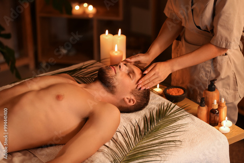 Young man getting treatment...