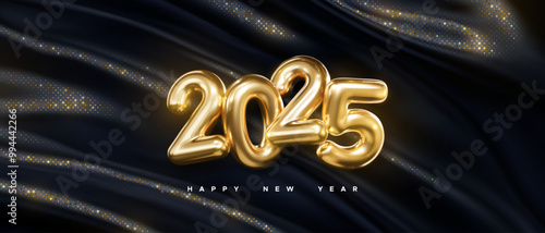 Slika na platnu Happy New 2025 Year festive banner