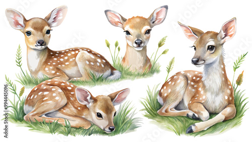 watercolor baby deer clipart for graphic resources, watercolor fawn clipart for graphic resources