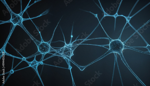 Detailed neural connections up close, artificial intelligence wallpaper