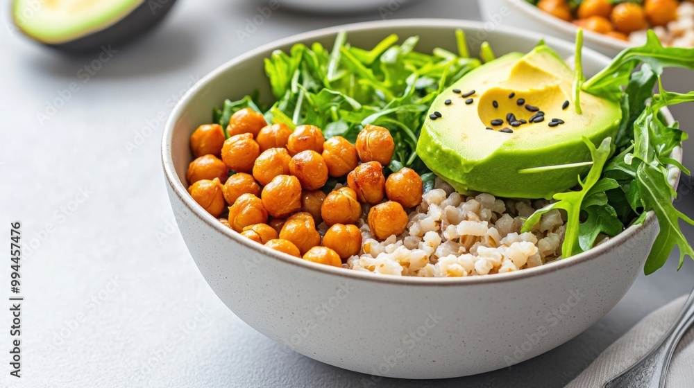 Healthy Grain Bowl with Avocado and Chickpeas Healthy Grain Bowl with Avocado and Chickpeas