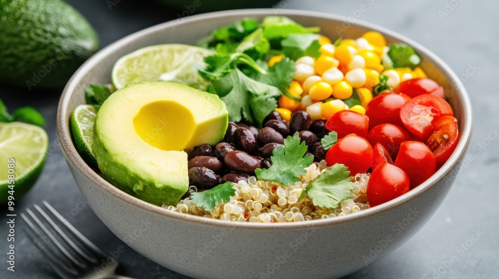 Fresh Vibrant Salad Bowl with Healthy Ingredients Fresh Vibrant Salad Bowl with Healthy Ingredients