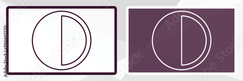 last quarter outline icon. Linear vector from weather concept. Thin line white and black last quarter icon isolated on white and dark background