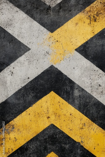 Abstract grunge pattern featuring yellow, white, and black diagonal lines on ...
