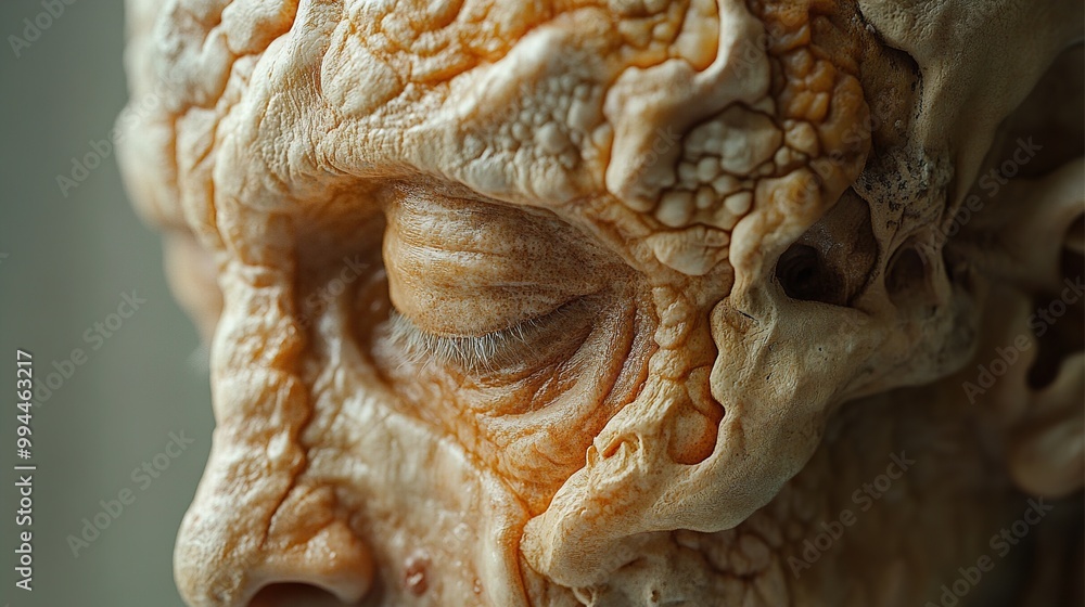 Close Up of Wrinkled Human Skin and Bone Close Up of Wrinkled Human Skin and Bone