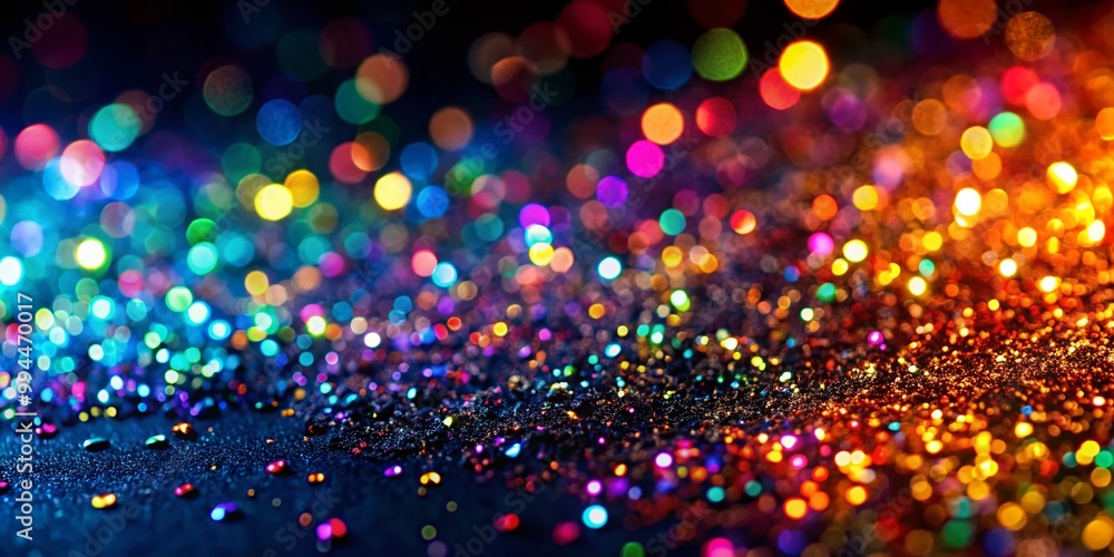 Fototapeta premium Sparkling Glitter Black Background for Elegant Designs, Textures, and Creative Projects in High Resolution
