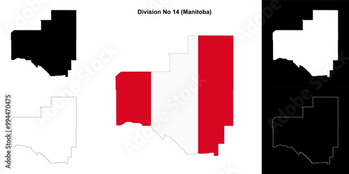 Division No 14 (Manitoba) outline map set