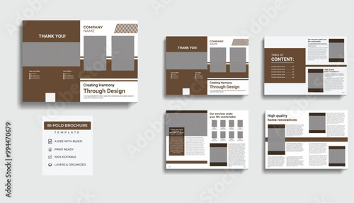 Creative Interior Design 8 pages brochure