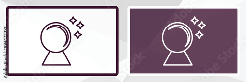 psychic outline icon. Linear vector from user interface concept. Thin line white and black psychic icon isolated on white and dark background