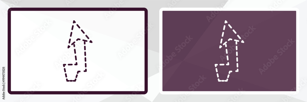 dotted up arrow outline icon. Linear vector from user interface concept. Thin line white and black dotted up arrow icon isolated on white and dark background dotted up arrow outline icon. Linear vector from user interface concept. Thin line white and black dotted up arrow icon isolated on white and dark background