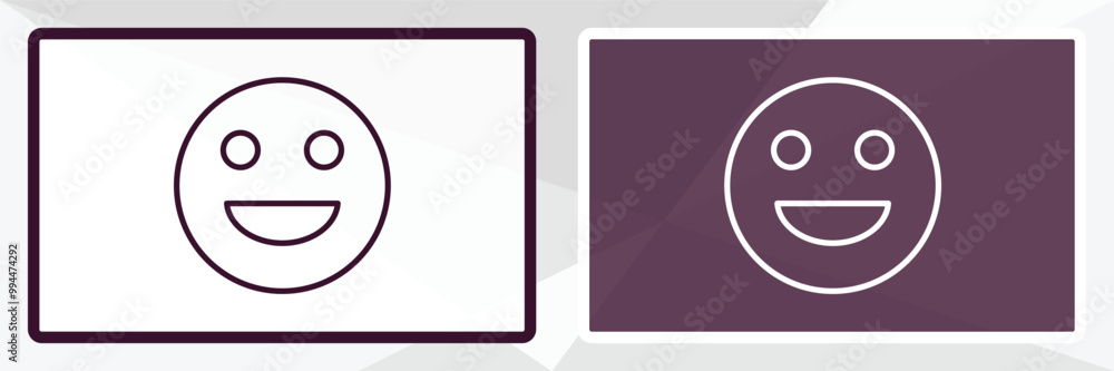 emoticon outline icon. Linear vector from user interface concept. Thin line white and black emoticon icon isolated on white and dark background emoticon outline icon. Linear vector from user interface concept. Thin line white and black emoticon icon isolated on white and dark background