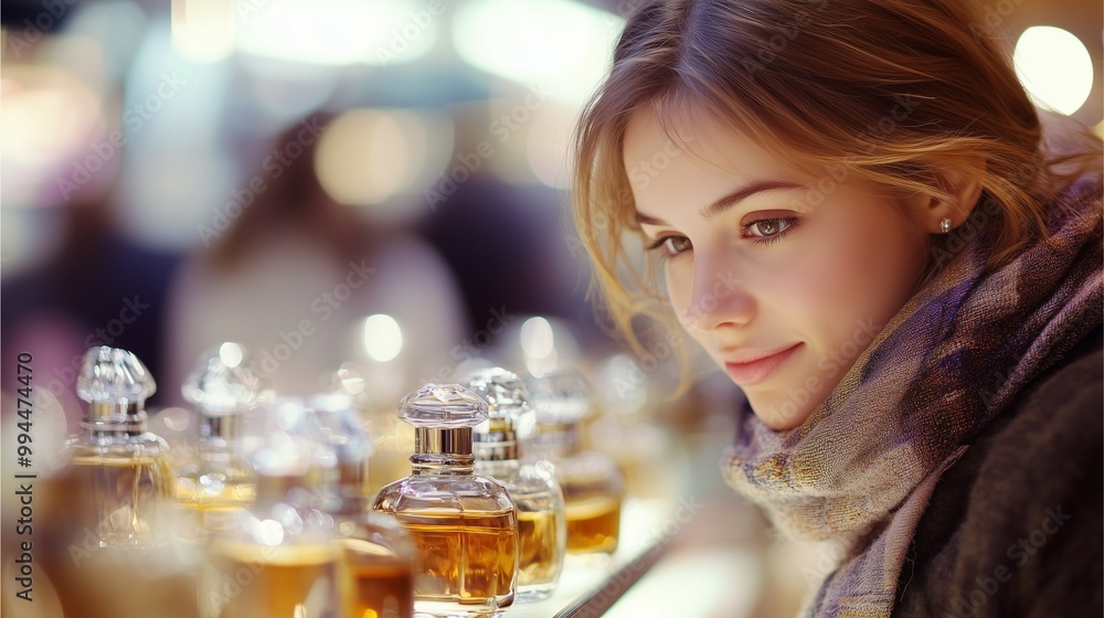 woman, beauty, traveler looking at perfume in duty-free shop, airport, woman, beauty, traveler looking at perfume in duty-free shop, airport,