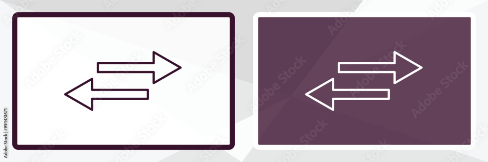opposite directions outline icon. Linear vector from user interface concept. Thin line white and black opposite directions icon isolated on white and dark background opposite directions outline icon. Linear vector from user interface concept. Thin line white and black opposite directions icon isolated on white and dark background