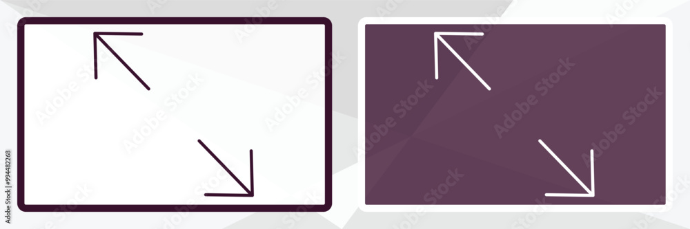 expand arrows outline icon. Linear vector from user interface concept. Thin line white and black expand arrows icon isolated on white and dark background expand arrows outline icon. Linear vector from user interface concept. Thin line white and black expand arrows icon isolated on white and dark background