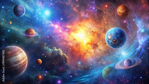 Stunning Cosmic Space Wallpaper for PC with Stars, Galaxies, and Nebulae in Deep Space Background