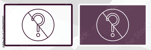 no doubt outline icon. Linear vector from traffic signs concept. Thin line white and black no doubt icon isolated on white and dark background