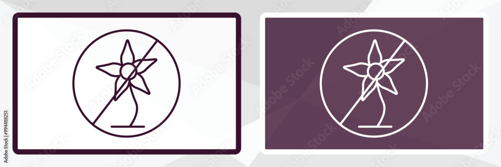 no picking flowers outline icon. Linear vector from traffic signs concept. Thin line white and black no picking flowers icon isolated on white and dark background no picking flowers outline icon. Linear vector from traffic signs concept. Thin line white and black no picking flowers icon isolated on white and dark background