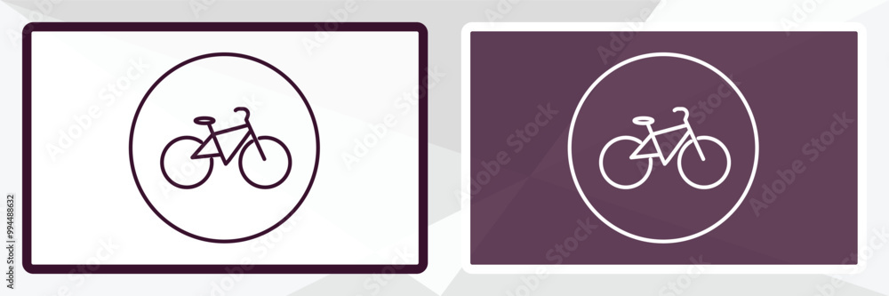 bicycle sign outline icon. Linear vector from traffic signs concept. Thin line white and black bicycle sign icon isolated on white and dark background bicycle sign outline icon. Linear vector from traffic signs concept. Thin line white and black bicycle sign icon isolated on white and dark background