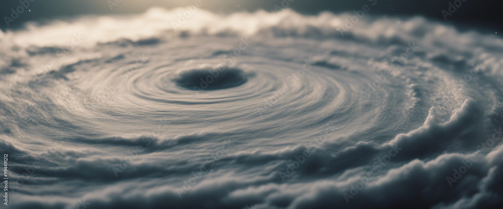 Fototapeta premium Hygiene photo of a hurricane approaching the continent