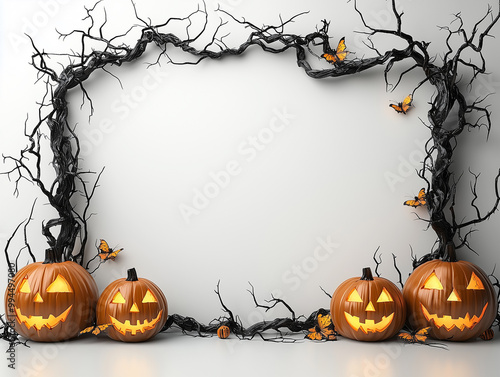 halloween pumpkin frame