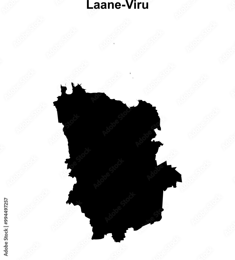 Laane-Viru county blank outline map Laane-Viru county blank outline map