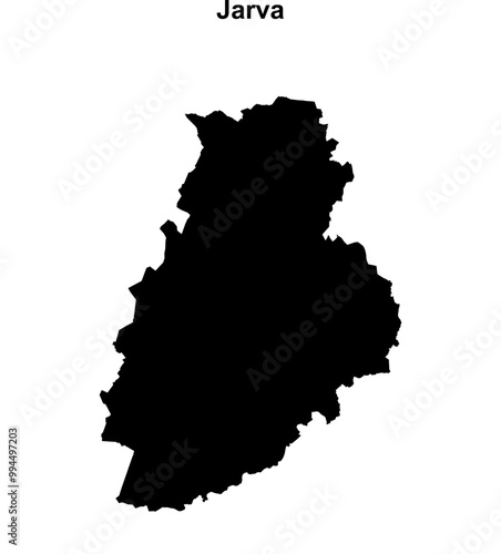 Jarva county blank outline map photo