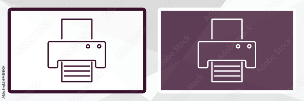print button outline icon. Linear vector from tools concept. Thin line white and black print button icon isolated on white and dark background print button outline icon. Linear vector from tools concept. Thin line white and black print button icon isolated on white and dark background