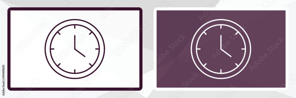 circular clock outline icon. Linear vector from tools concept. Thin line white and black circular clock icon isolated on white and dark background circular clock outline icon. Linear vector from tools concept. Thin line white and black circular clock icon isolated on white and dark background