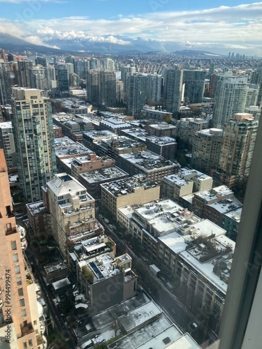 Snowy Downtown Vancouver 