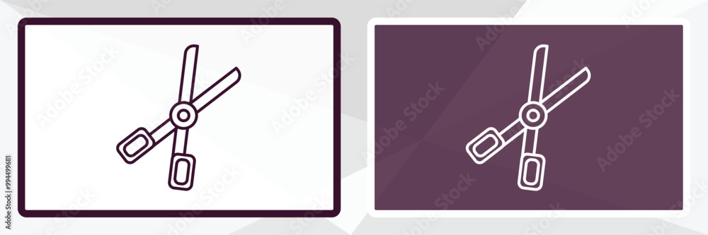 forceps outline icon. Linear vector from tools concept. Thin line white and black forceps icon isolated on white and dark background forceps outline icon. Linear vector from tools concept. Thin line white and black forceps icon isolated on white and dark background